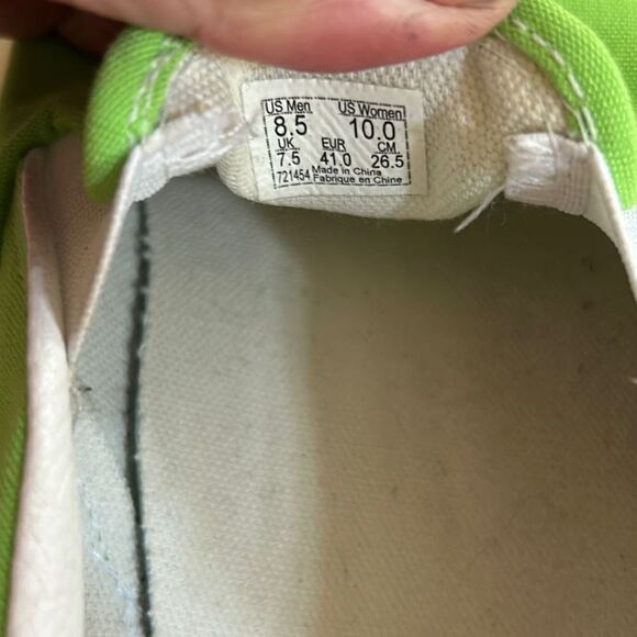 VANS Lime Green Loafers Size 10 - Picture 6 of 7